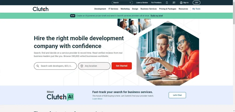 Clutch-Website-Capture A gif of the clutch website homepage
